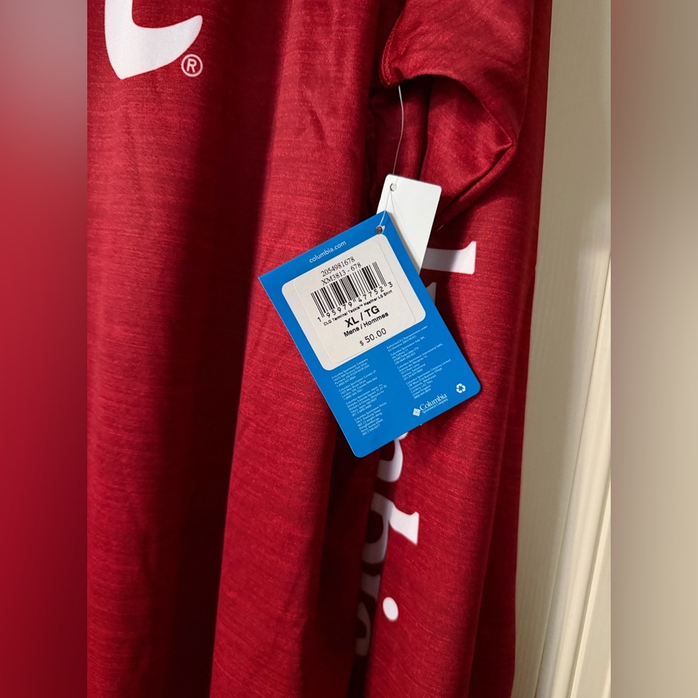 New! Alabama Crimson Tide Columbia Long Sleeve Shirt Men’s Size XL - Picture 2 of 7